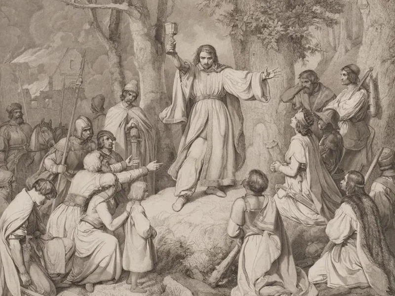 1810-August Hoffmann - Gli Hussiti - predicazione